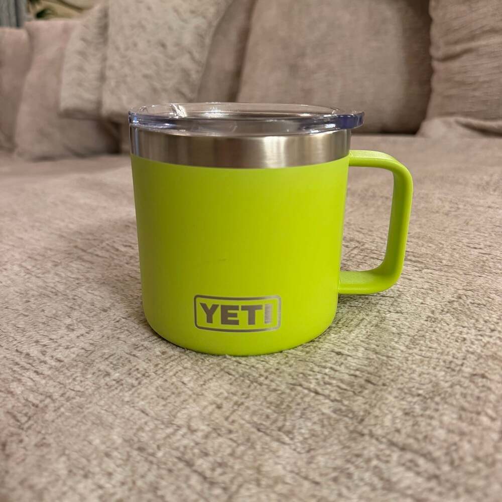 Yeti 14 oz Rambler Mug in the Chartreuse limited edition